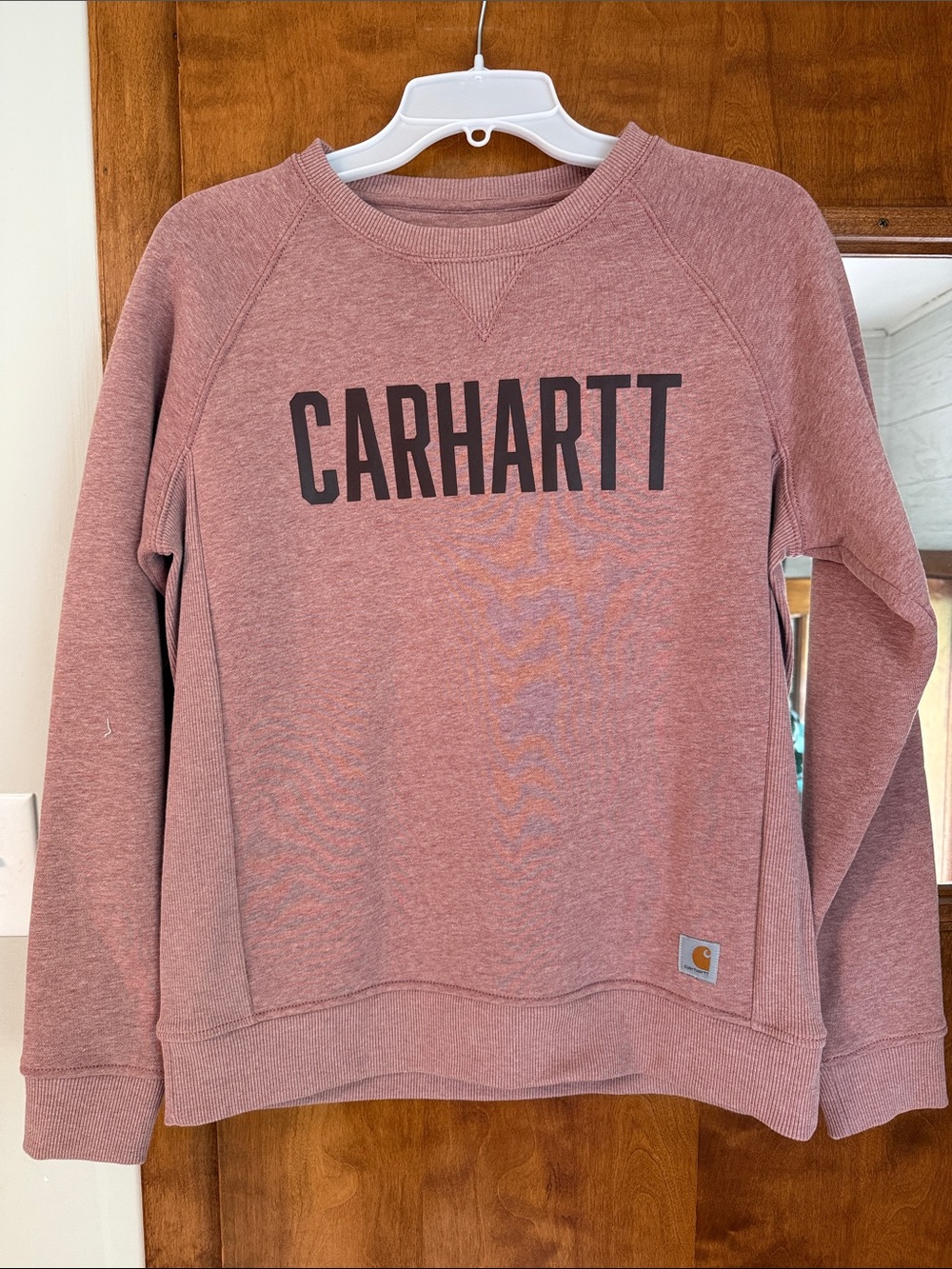 Carhartt Dusty Rose Logo Crewneck Sweatshirt
